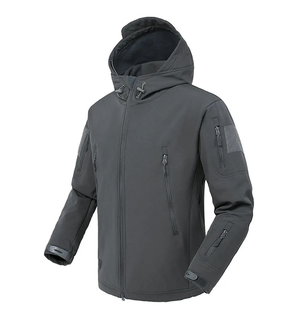 Men's Casual Stylish Windproof Hooded Soft Shell Winter Jacket