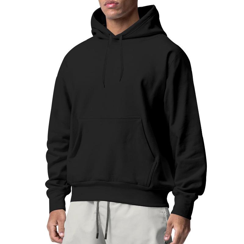 Men's Solid Loose Casual Sports Fitness Hoodie